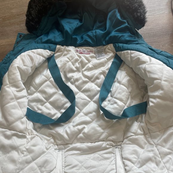 Triple Five Soul- Essentials Puffer Jacket in Turquoise - Size Small - Picture 7 of 8